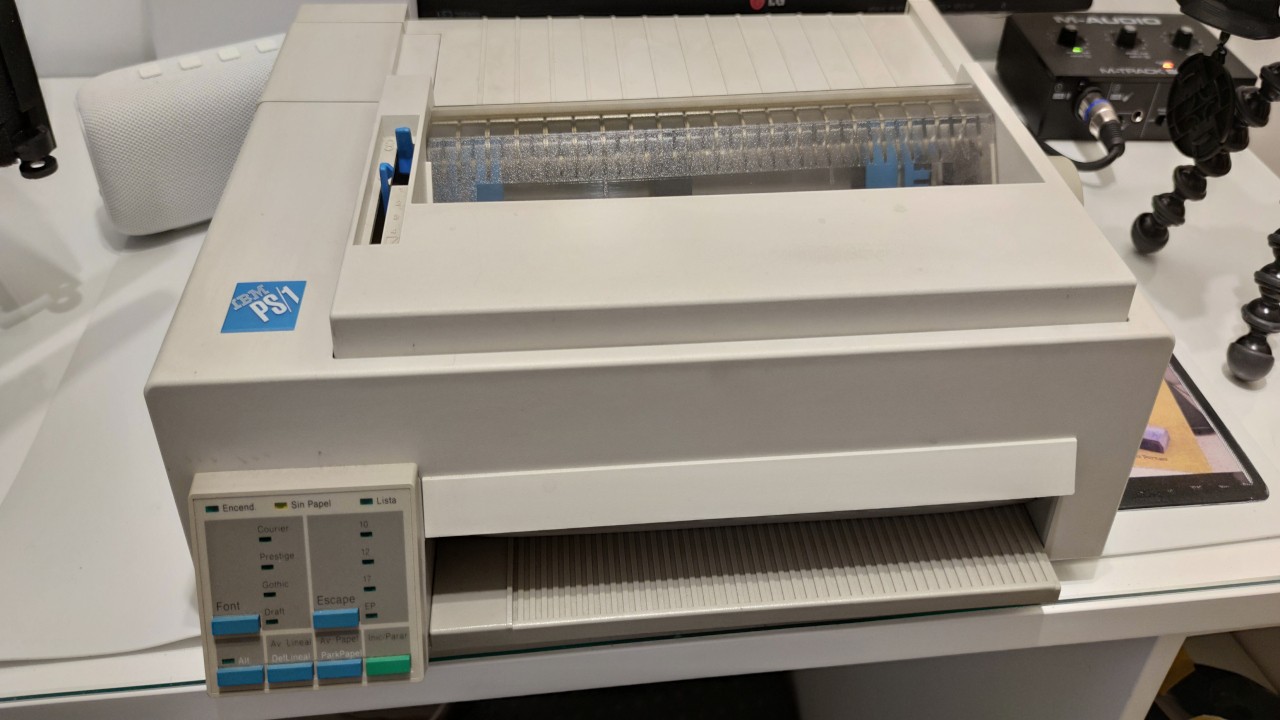 Detalles de la impresora matricial IBM PS/1 Modelo 2205