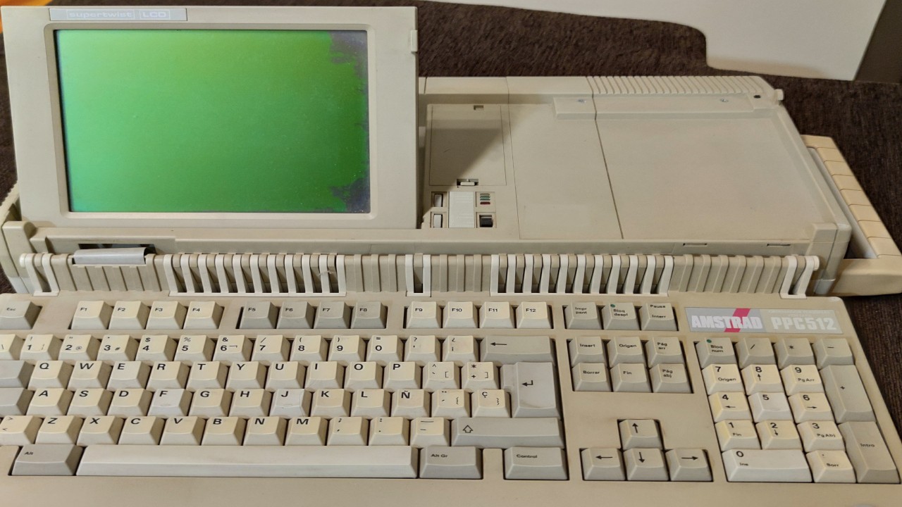 El portable Amstrad PPC512... un ordenador Amstrad PC Compat...