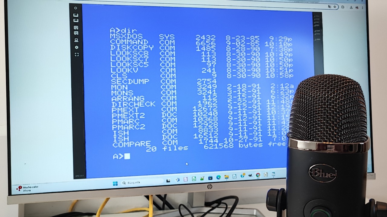 Ejecutando el desconocido sistema operativo MSX-DOS
